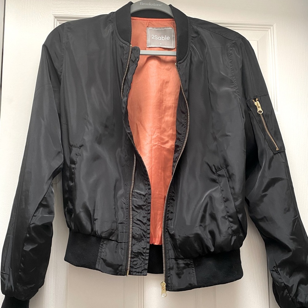 Black Bomber Jacket Size S.